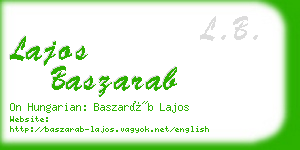 lajos baszarab business card
